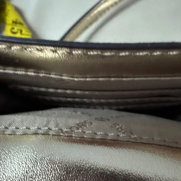 Michael Kors Carmen Logo Smartphone Gold Tone Crossbody Bag - Picture 7 of 7